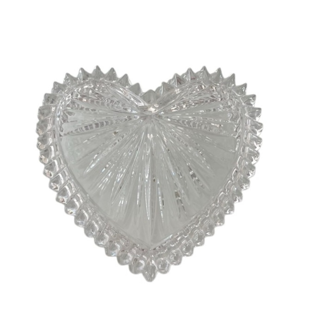 Gorham Lead Crystal Heart Shaped Trinket Box